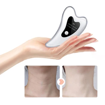Electric scraping massager Gua Sha board face slim gummy massager acupuncture Anti cle tender skin care beauty tool