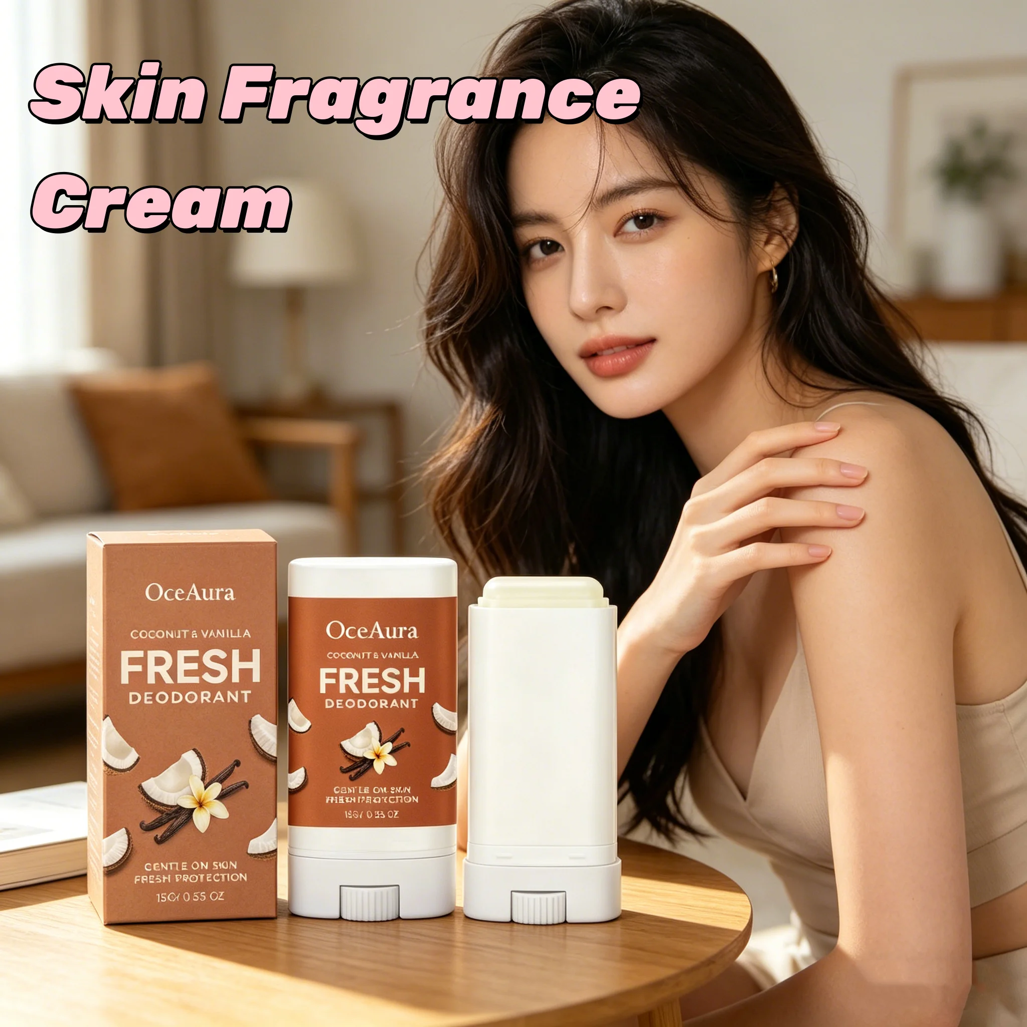 Crema Corporal Perfumada OCEAURA, Desodorante, Fragancia Duradera, Antitranspirante, Reafirmante de la Piel, Reduce las Líneas Finas, Crema Nutritiva Corporal