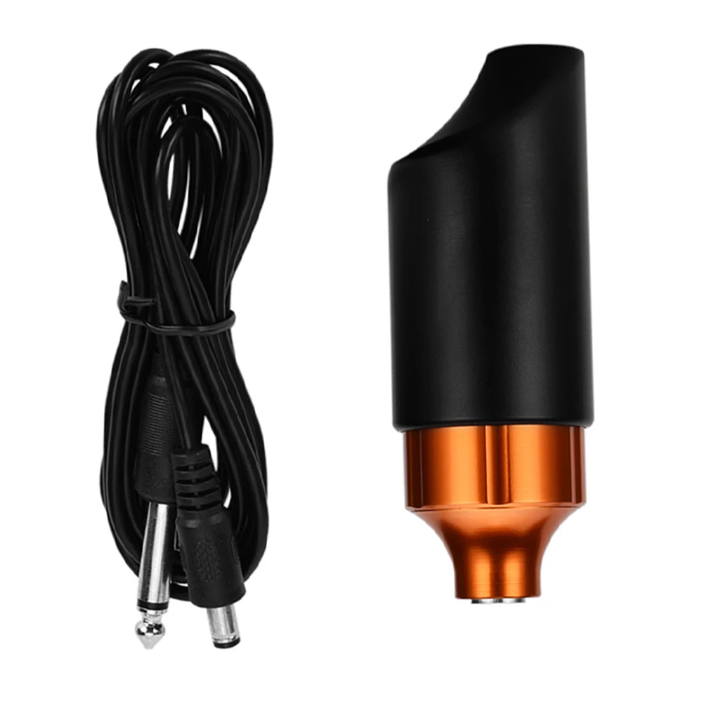 

Tattoo Machine Short Rotary Pen Orange Color Non Slip Design Powerful Motor Microblading Tool for Eyebrow Adjustable Needle
