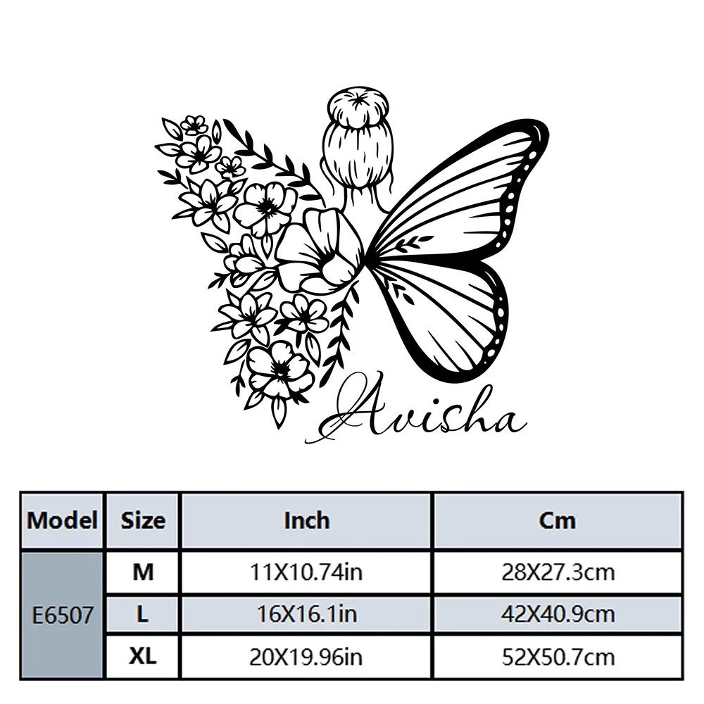 1PC NEW Butterfly Flower Fairy Personalized Name Home Decor Modern Acrylic Decoration A gift for a friend Wall Decoration Murals