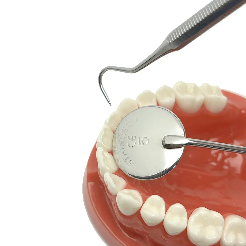 

Dental Mouth Mirror Stainless Steel Tweezers Kit Dentist Instrument Teeth Cleaning Whitening Dentistry Tools Set