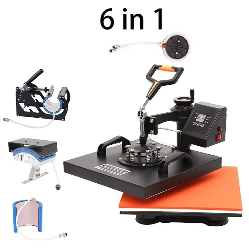 STROVAN Factory Direct Competitive Prices Combo 6 in 1 Heat Press Machine Mug Plate Cap T-shirt Printing Machine