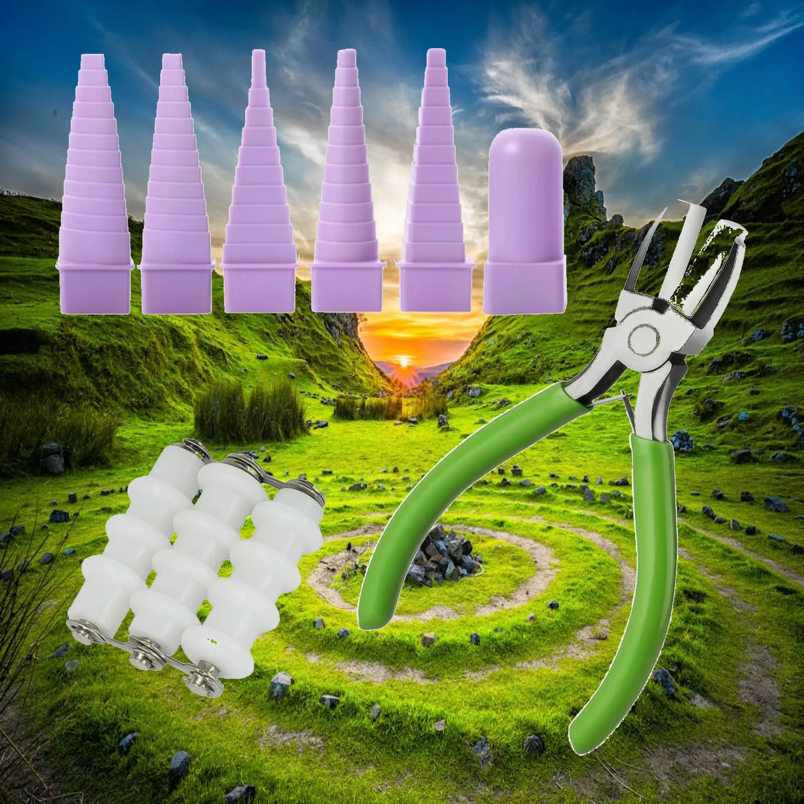 8 Pieces Wire Shaping Tool Assortment Accurate Wire Forming Tool with Mandrels Portable Manual for Jewelry Makers
