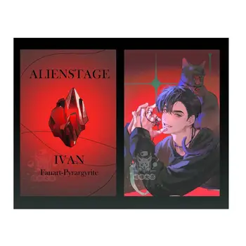 아이반까지 애니메이션 사진 카드 외계인 무대 소형 카드, 어린이 문구, 학생 메시지 수집 선물, 방수 DIY, 3 인치