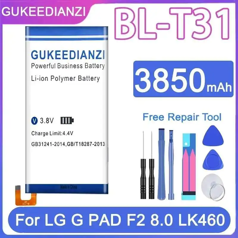 

High-Efficiency For LG G Pad F2 8.0 LK460 High Compatibility BL-T31 Tablet Battery 3850mAh