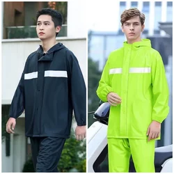 Work Clothes Raincoat Long Full Body Rainproof Adult Men's and Women's Outdoor One-Piece Single Reflective Waterproof Poncho