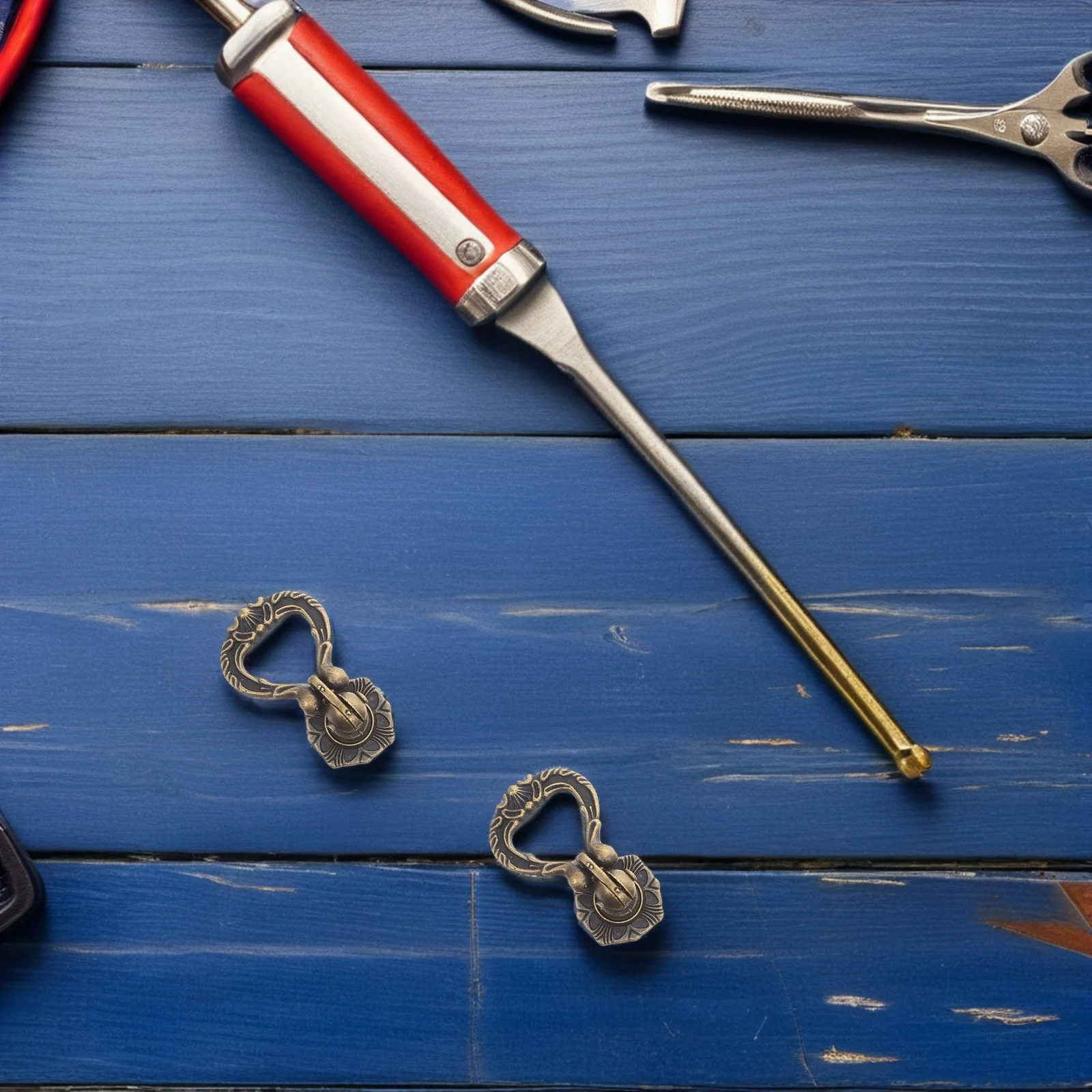 

4Pcs Vintage Round Drawer Pulls Zinc Alloy Single Hole Handles for Dressers Wardrobe Furniture Decorative Cabinet and Drawer