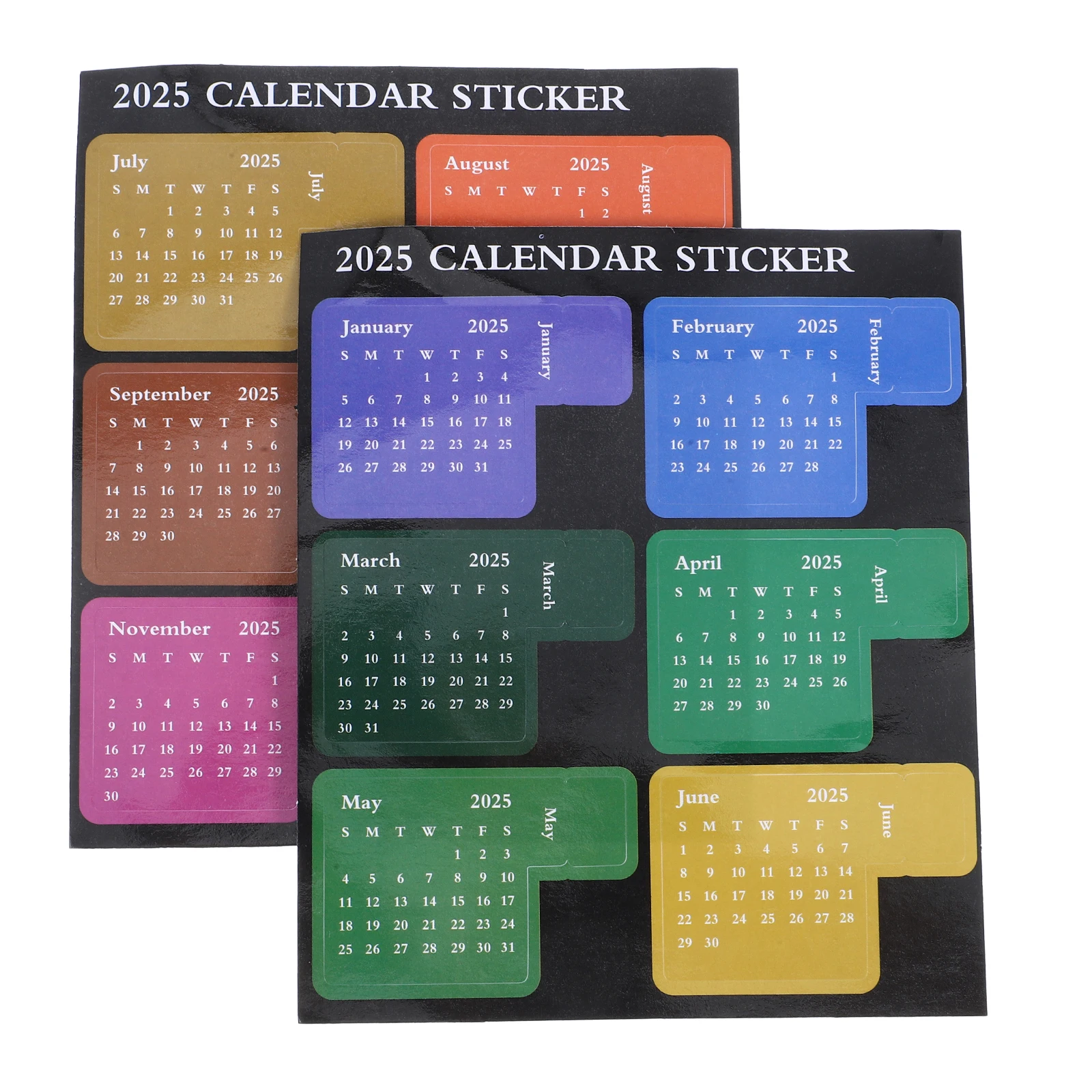 

2025 Agenda Planner Stickers 12 Months Index Tabs Monthly Notes Bookmarks DIY Calendar Office School Supplies Household Portable