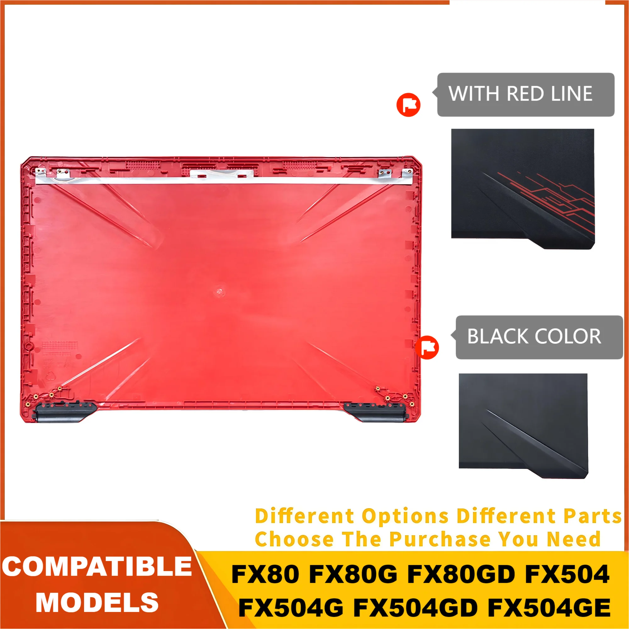Screen cover For FX504 FX504G FX504GD FX504GE FX80 FX80G FX80GD New LCD Back Cover Replacement 15.6INCH Plastic