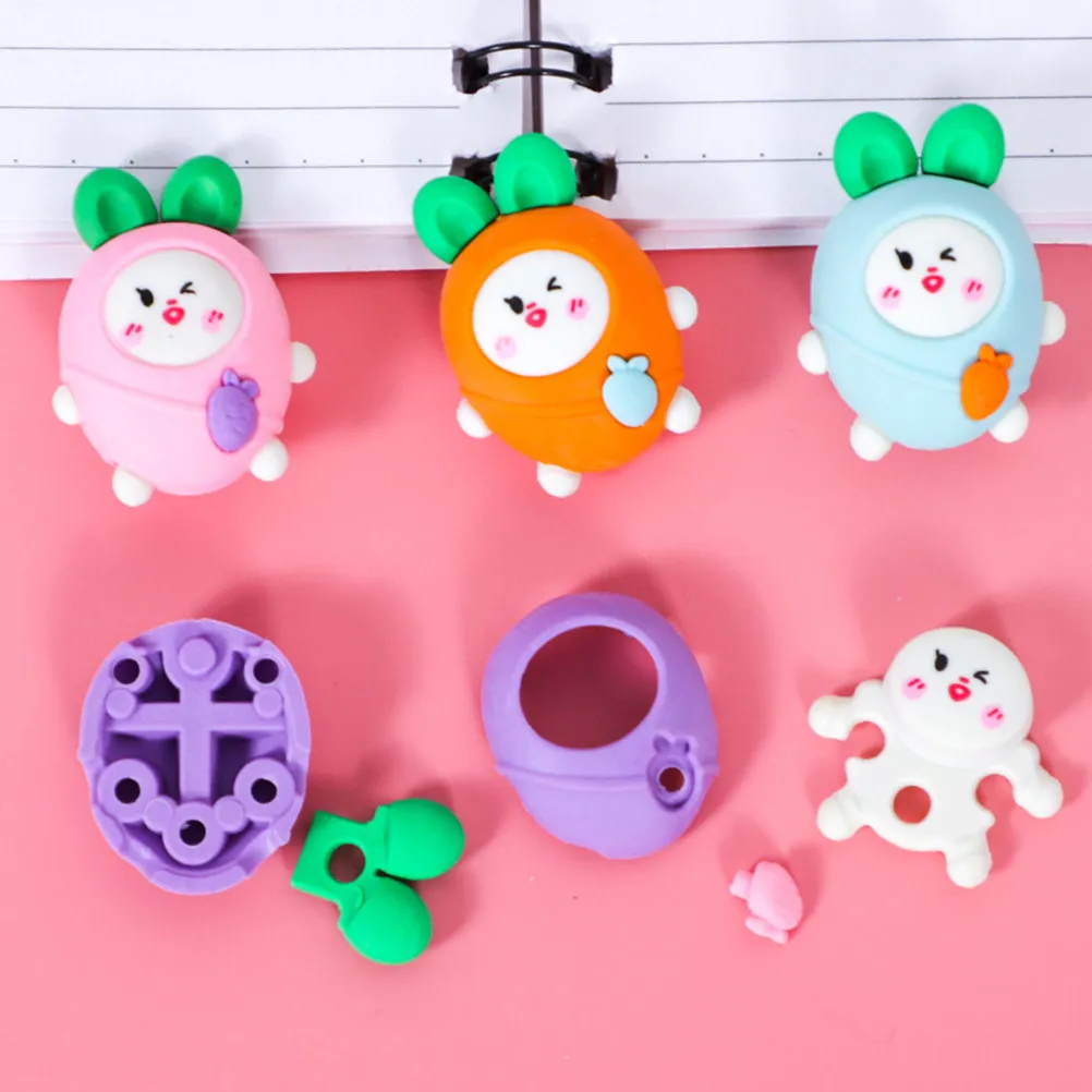 

20Pcs Carrot Erasers Cute Mini Vegetable Shaped Soft Erasers for Kids School Supplies Classroom Rewards Fun Bulk Party Favors