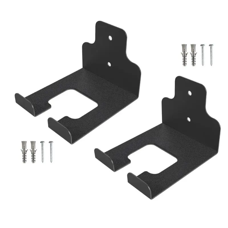Wandmontierter Garten-Elektrowerkzeugständer, Metall-U-Nut-Garage-Aufbewahrungshalterung, 2er-Pack mit Schrauben für mit langem – Detail 8