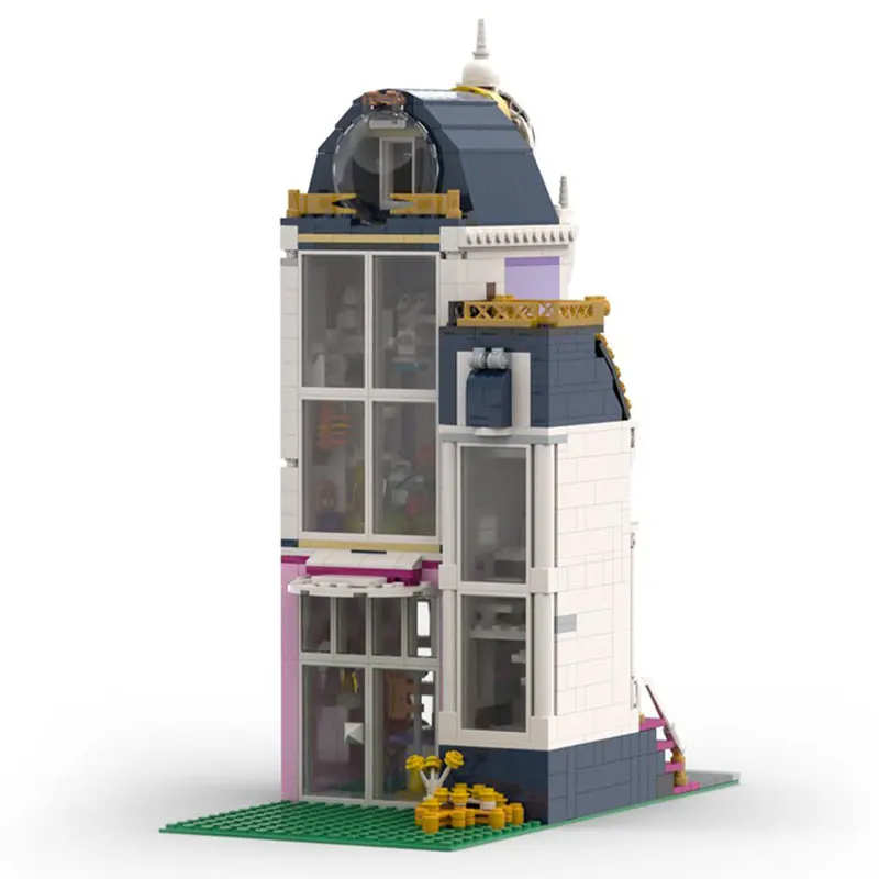 MOC- 103249   花屋のストリートビュー建築モデルレンガ組み立ておもちゃギフト大人のためのビルディングブロックバッグ 1172 個