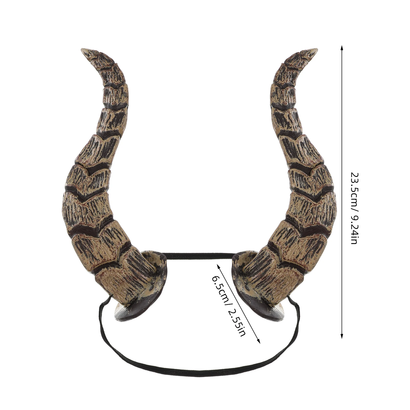 Diadema de cuerno de imitación de Animal, cuerno Artificial, sombrerería de fiesta de Halloween, tocado de cuernos de Reina, bruja, demonio, fiesta