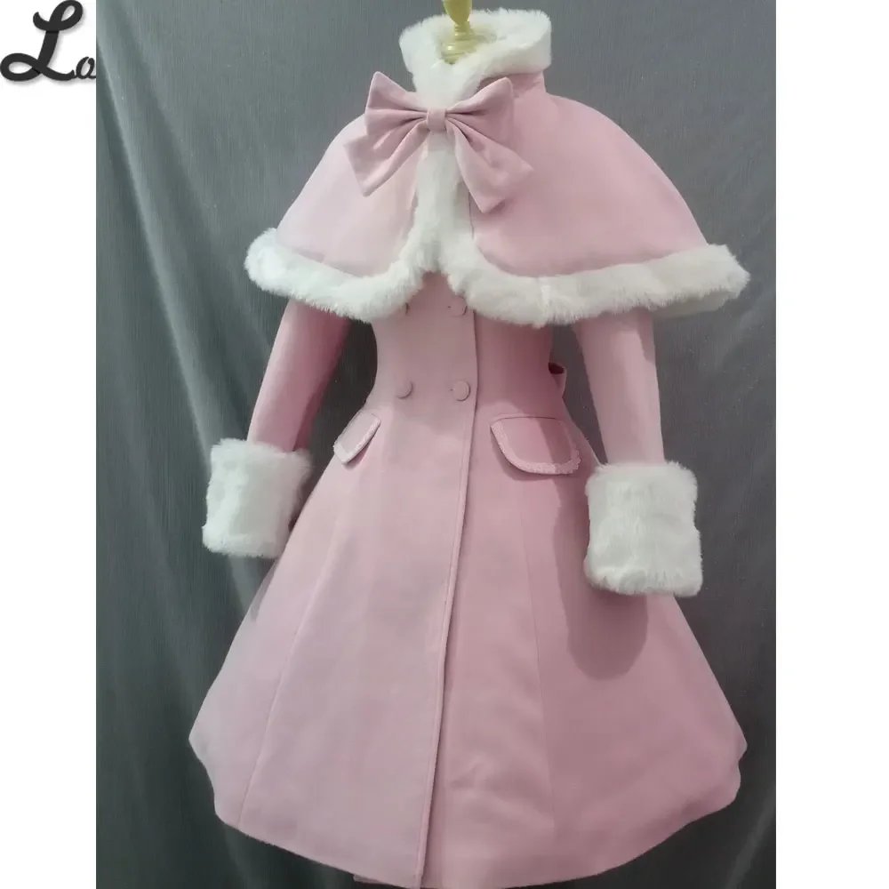 Sweet Lolita Coat Double Breasted Women's Winter Long Coat with Fur Cuffs and Cape Jacket Plus Size Custom Tailored - AliExpress 200000532 Sweet Lolita Coat Double Breasted Women's Winter Long Coat with Fur Cuffs and Cape Jacket Plus Size Custom Tailored - AliExpress 200000532