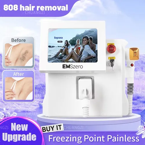 808nm 2000W 755 1064 808 다이오드 레이저 제모 기계 알렉산더 냉각 헤드 영구 무통 제모 살롱 CE