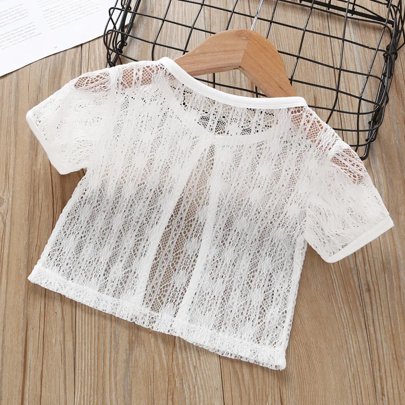 0-10yrs Thin Transparent Summer Girls Jacket Beach Wear Children Girl Shawl 1 2 3 4 5 6 7 8 9 10 11 Years Old Kid Clothes 194003