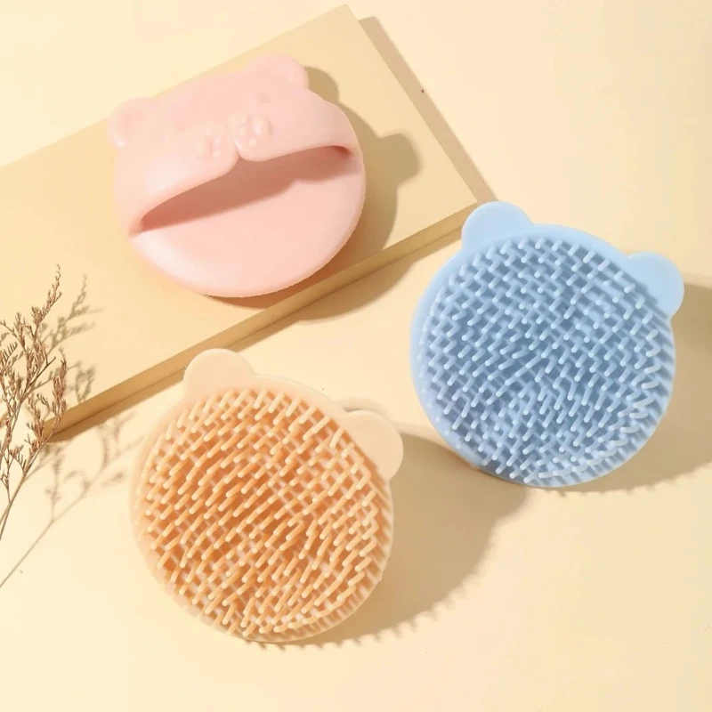 

1PCS Cartoon Exfoliating Brush Soft Silicone Scalp Massage Brush For Home Shower Scalp Shampoo Brush Special For Bath Supplies