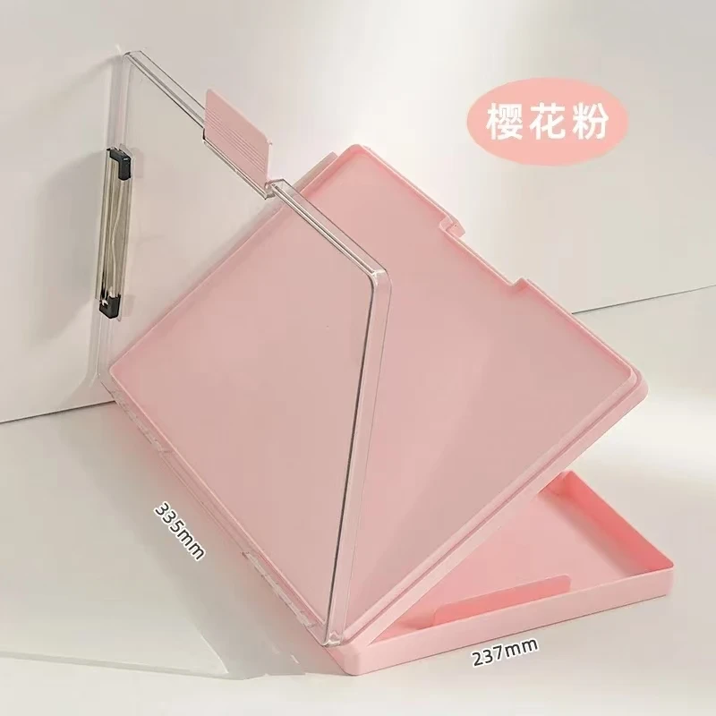 clipboard with storage multifunctional 2 layer plastic clipboard storage box College Student Storage Clip Board A4 File Box