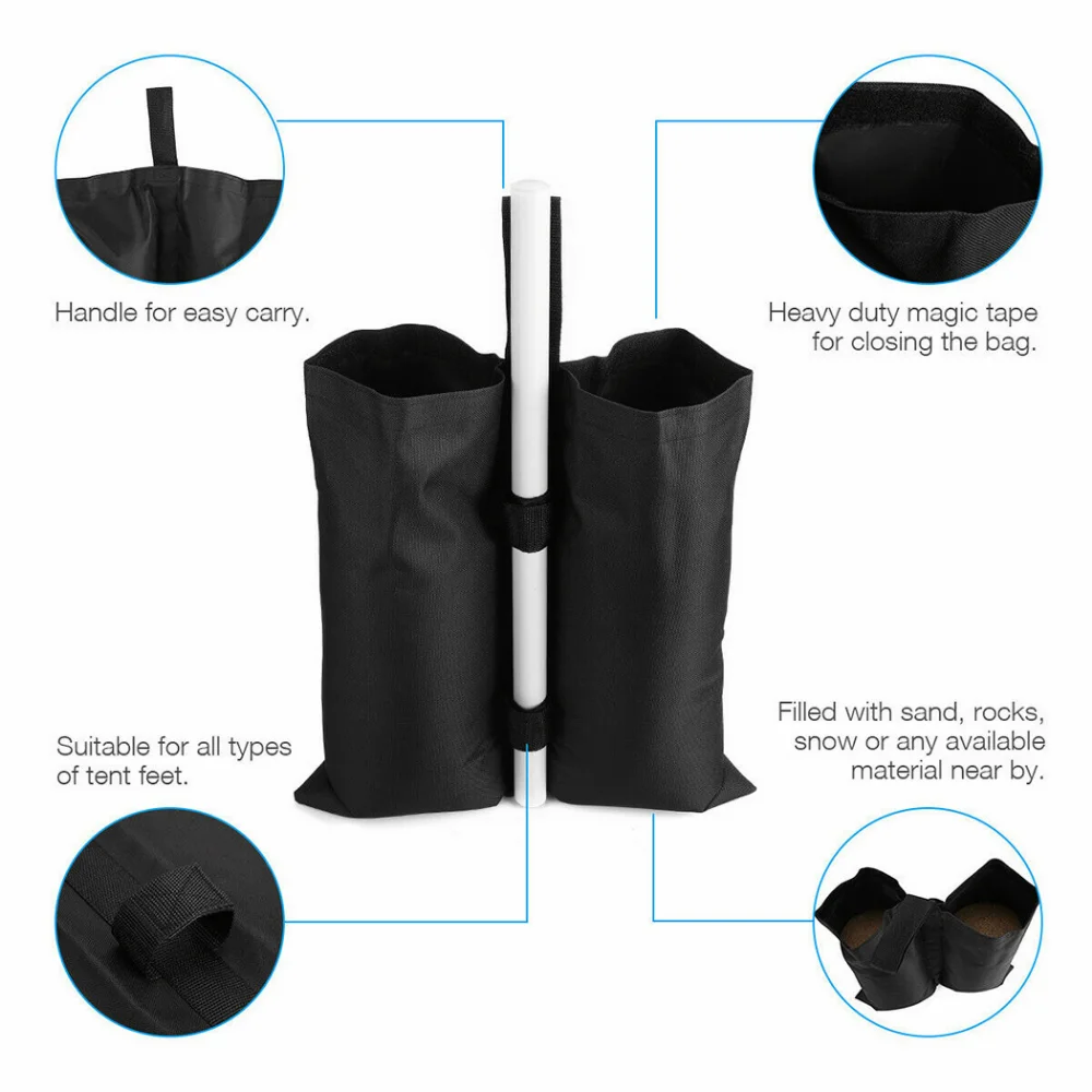 Camping Equipment Outdoor Accessories Garden Gazebo Foot Leg Feet Weights Sand Bag Marquee Waterproof Tent Set Tent Accessories