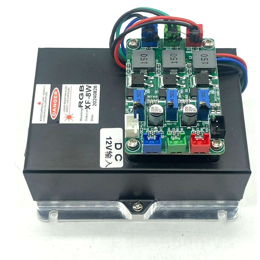 RGB 6W/8W/10W Lampu Modul Laser Panggung Kepala Laser Penuh Warna TTL/Kontrol Analog