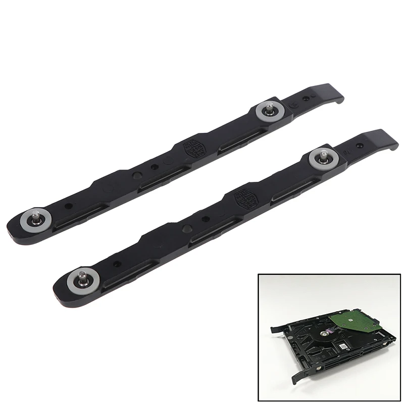 1Pair New Black Chassis Hard Drive Mounting Plastic Rails for Cooler Master For 912 magic armor Qingfeng man and other models