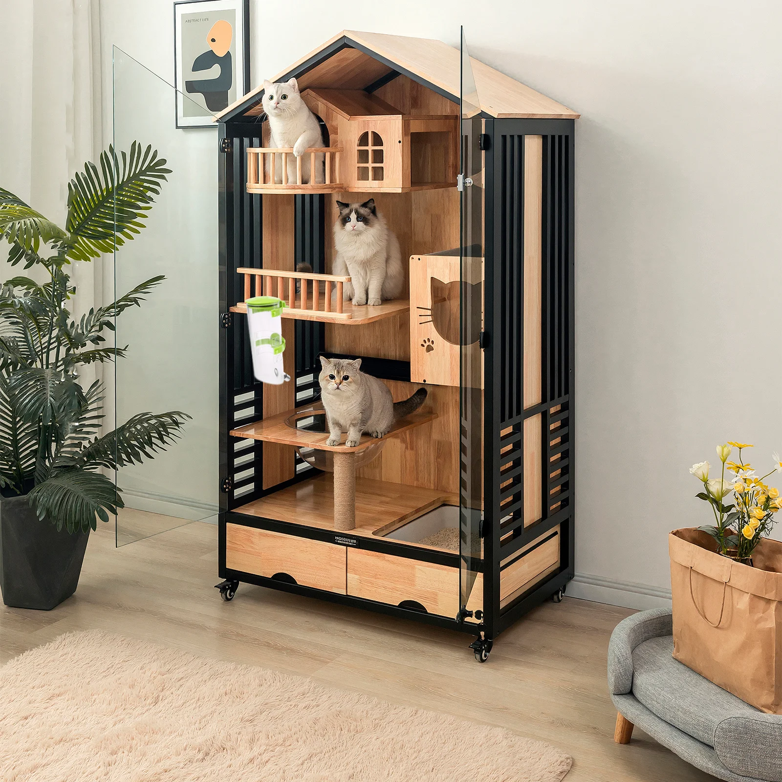 

Pet Water Bottle For Small Pets, Hanging Water Dispenser For Cage, Dog Cat Rabbit Hamster Drinking Feeder, Pet Supply