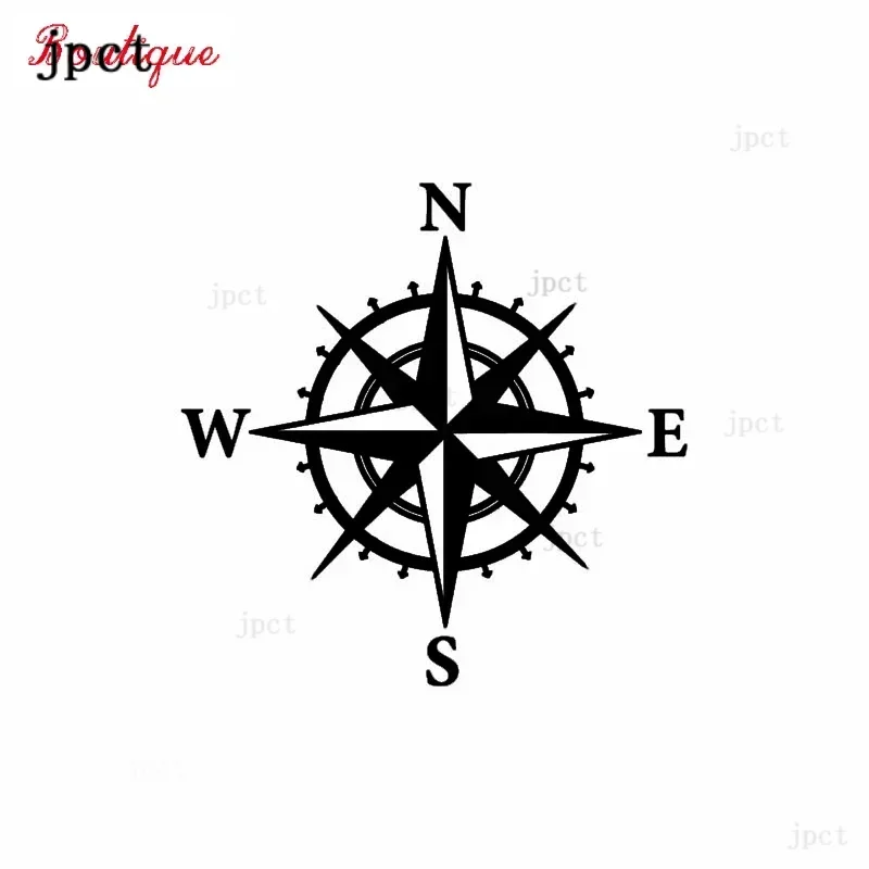 Creative compass car and motorcycle stickers, nswepvc reflective waterproof sunscreen car decorati scratch stickers, 15cm * 15cm