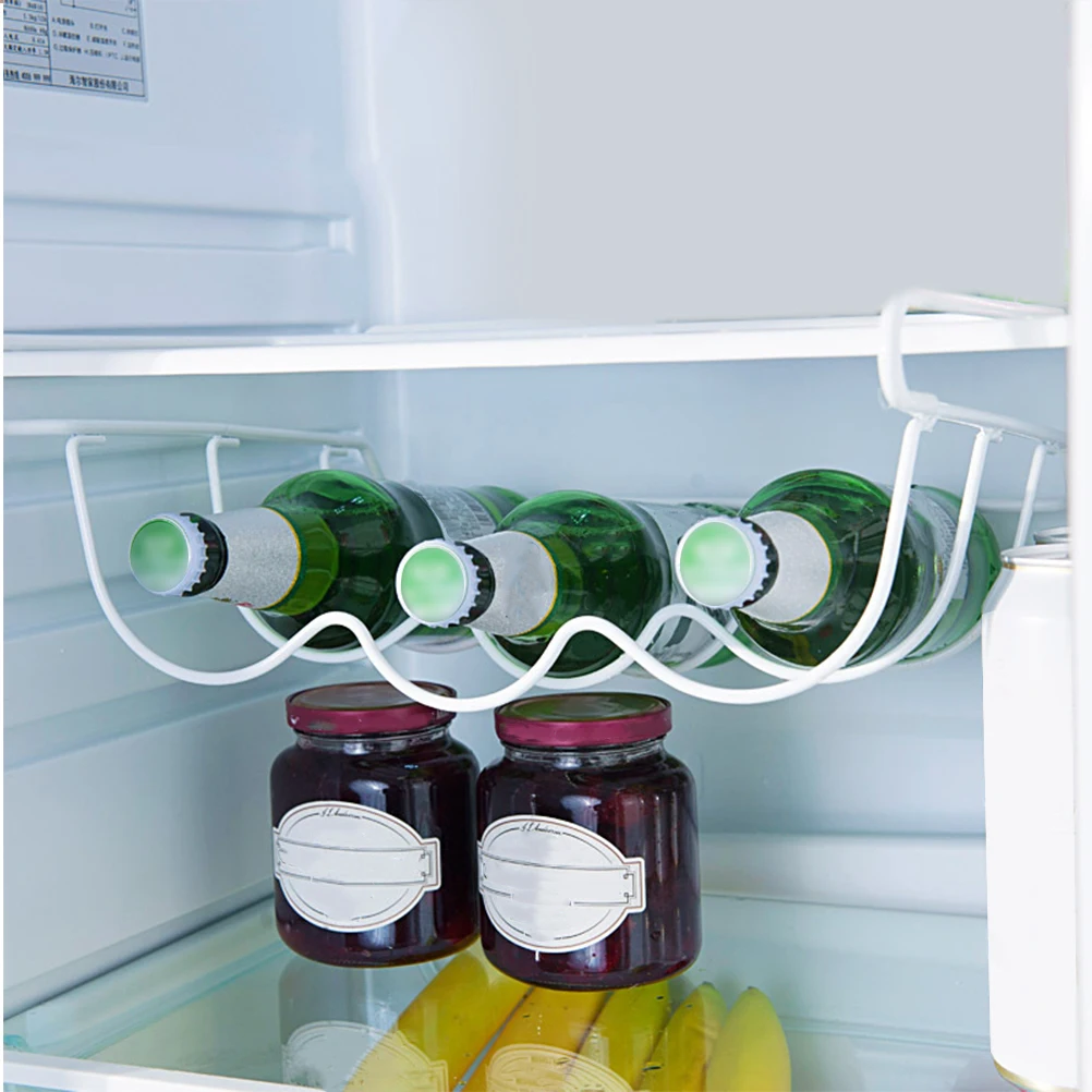 

Refrigerator Storage Rack Iron Beer Can Organizer Shelf Heavy Duty Rust Resistant For Kitchen Bar Living Room Office Use