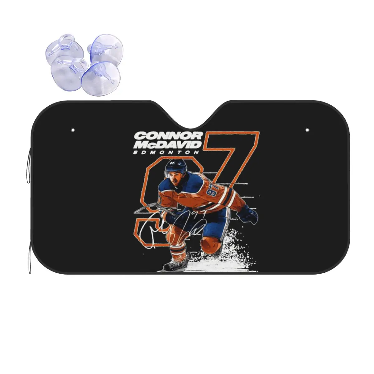 

Connor McDavid 97 For Edmonton Oilers Fans Sunshade Windscreen Car Front Windshield Window Sun Visor Accessories Covers