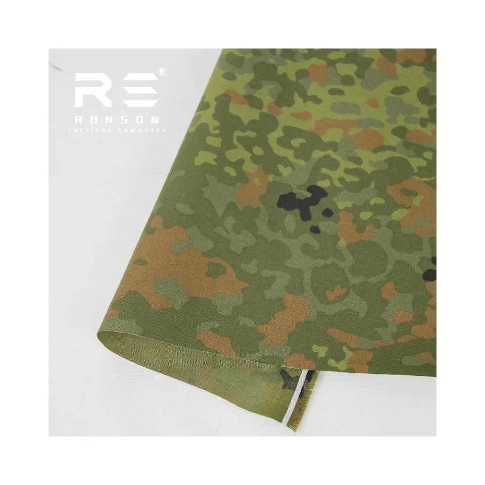 

hot sale 500D nylon oxford Flecktarn camouflage tactical fabric use for bag vest in stock