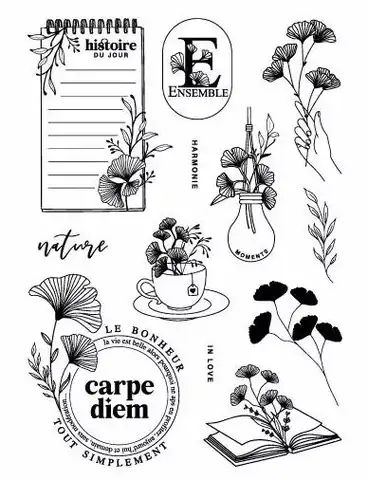 Ny fransk genomskinlig stämpel/sigill för DIY scrapbooking/fotoalbum dekorativa genomskinliga stämpelark A7004 10 best sales fantasifulla stämplar - №10