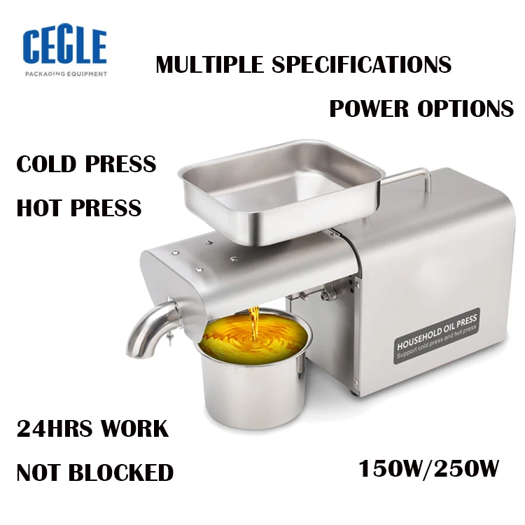 Home Use Mini Palm Sunflower Olive Coconut Oil Press Machine Screw Household
