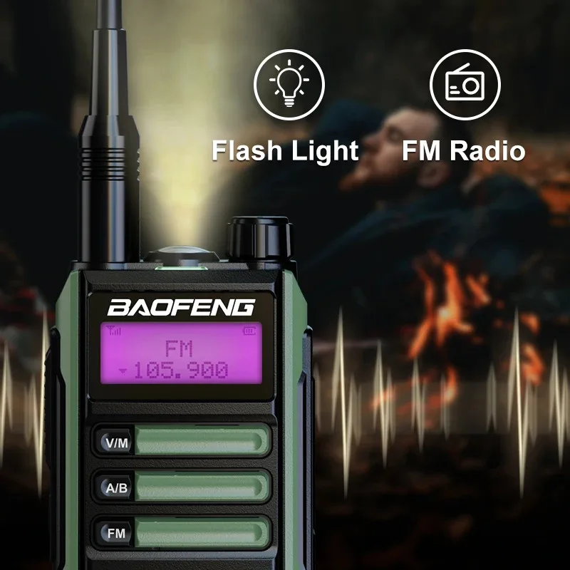 BAOFENG UV-16 PLUS جهاز اتصال لاسلكي عالي الطاقة طويل المدى من النوع C ثنائي النطاق VHF UHF هام اتجاهين راديو UV16 Pro Max V2 UV-5R ترقية