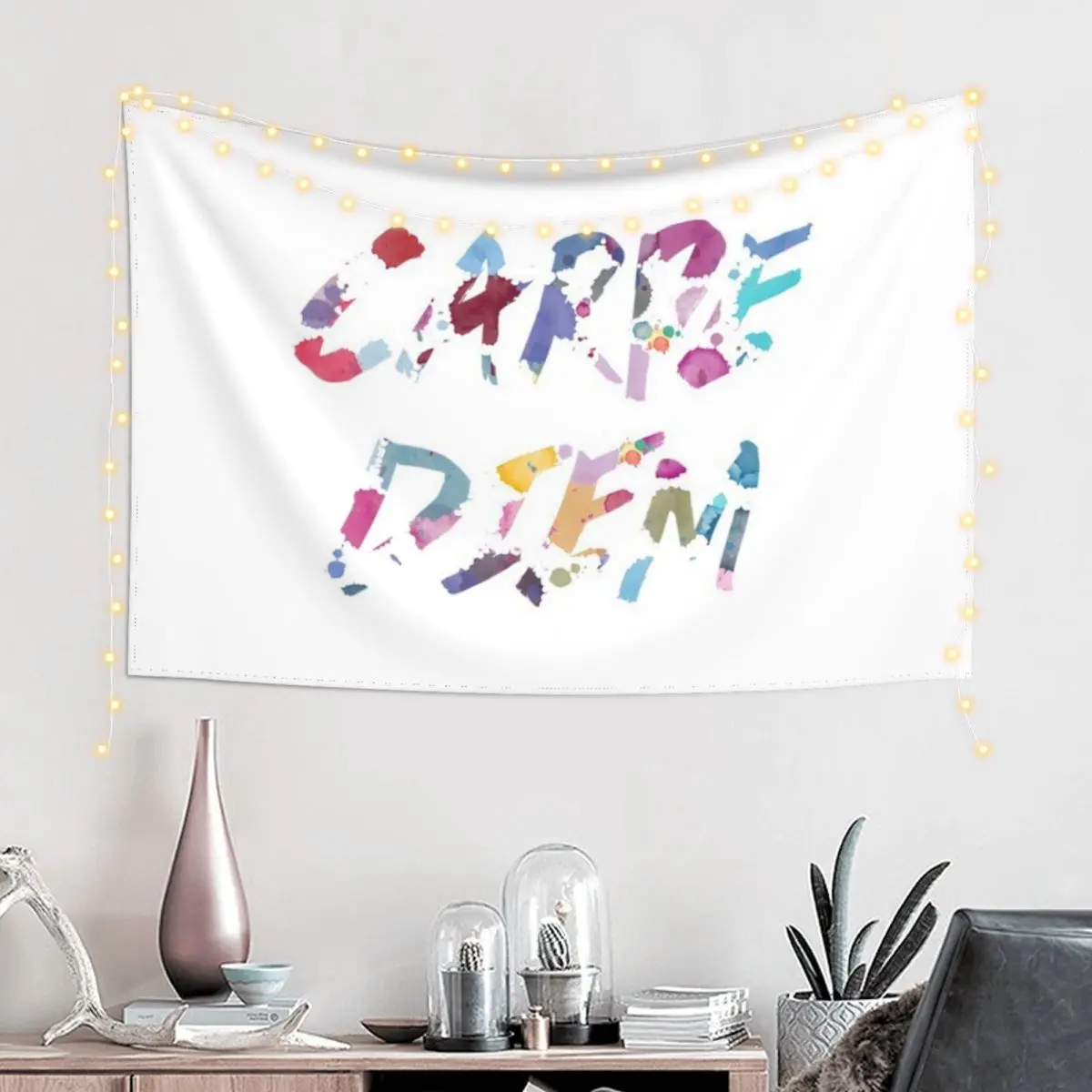 

carpe diem Tapestry Aesthetic Room Decor Korean Decoration Home Decor For Room Wallpaper Bedroom Tapestry