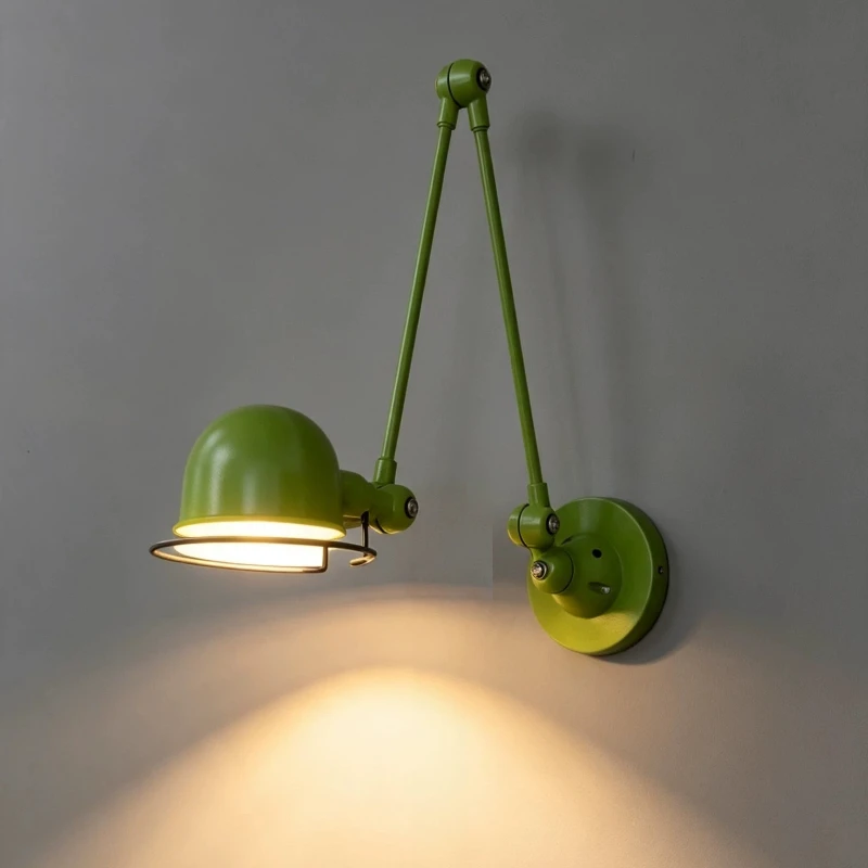 Retro Mechanical Folding Wall Lamp Classic Nordic Loft Adjustable E14 LED Wall Lights Parlor Bedroom Decoration Lighting Fixture