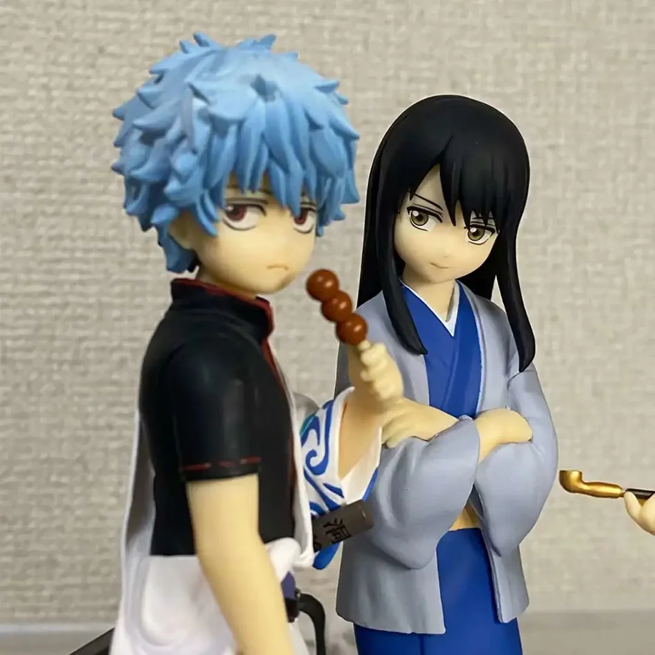 12 cm Gintama Anime Figuur Sakata Gintoki Action Figure Q Versie Katsura Kotarou Beeldje PVC Collection Model Speelgoed Verjaardagscadeau