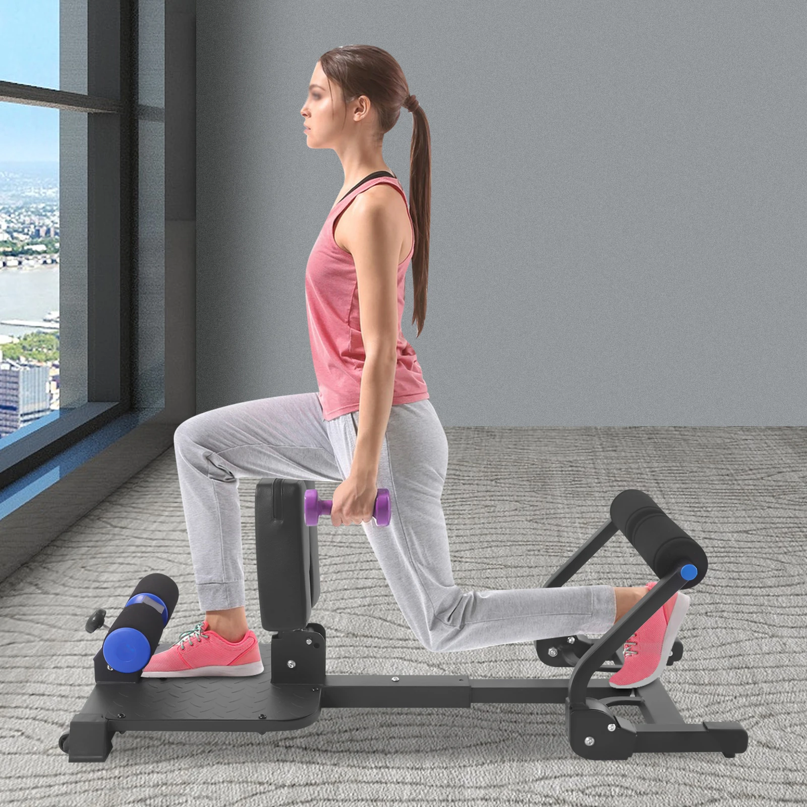 42.5*18.5*13.5in Manuell Squat-Maschine, Klappbare Squat-Fitnessmaschine Für Tiefe Kniebeugen, Machine de Fitness Squat pliable