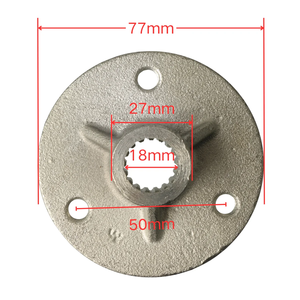 17T Rear Wheel Hub 5 Inch 50mm*3 Stud, Spare Parts Compatible with 110cc 168 200F Go Kart Dune ATV UTV Buggy Quad Bike