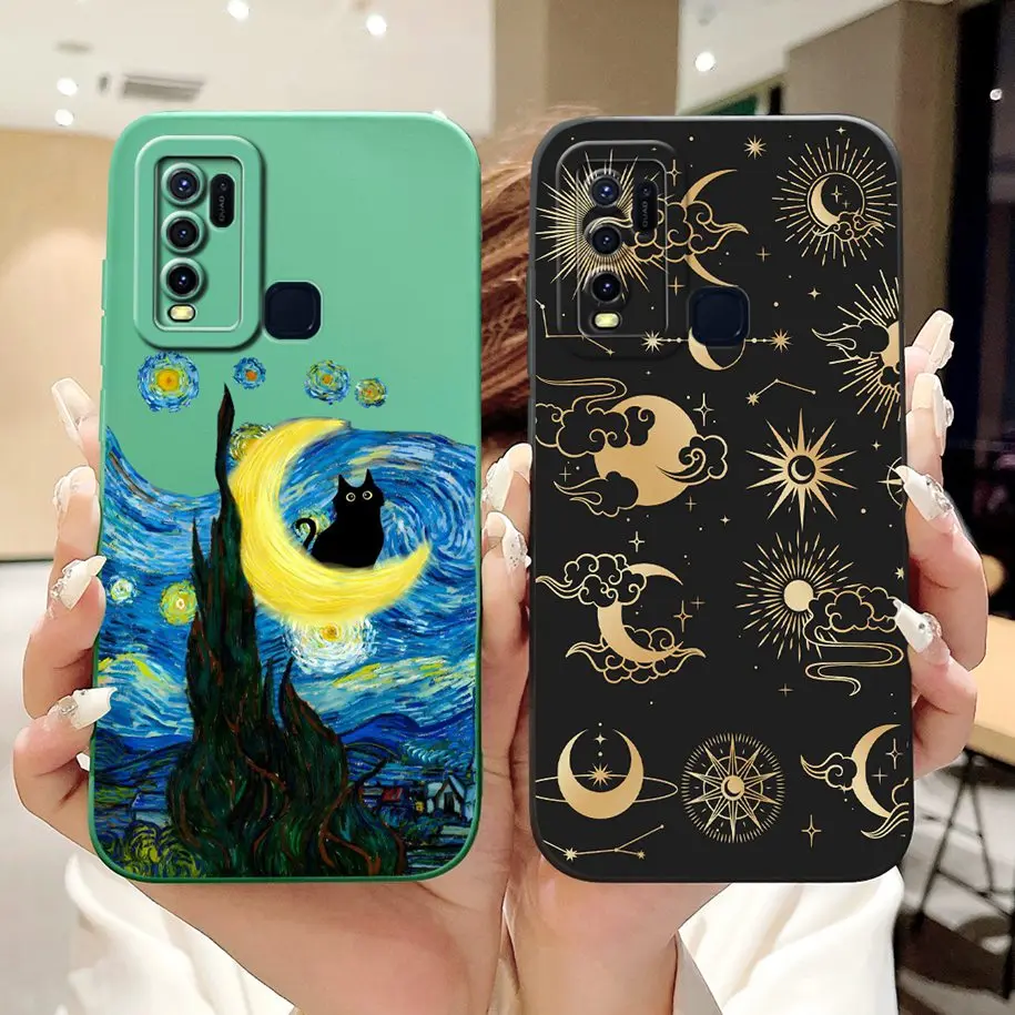 غطاء حماية كامل لـ Vivo ، مصد سيليكون لين ، غطاء مطلي ، حافظة مشهورة ، Y30 ، Y50 ، من VivoY50 ، VivoY30 ، VivoY30 #6