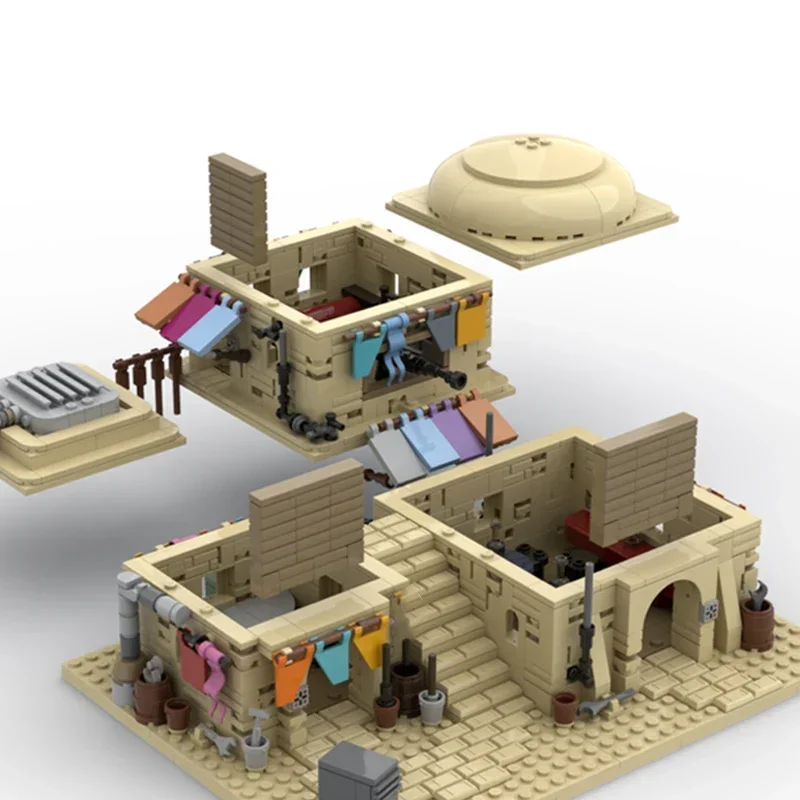 Star Movie Modello Moc Mattoni da costruzione Desert House Versione colorata Tecnologia Blocchi modulari Regalo Giocattolo di Natale Set fai da te Assemblaggio
