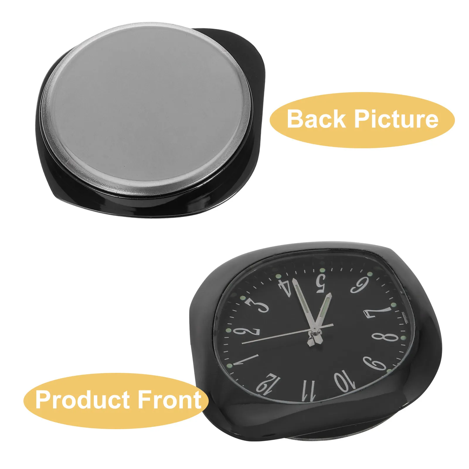 Luminous Car Dashboard Clock Quartz Electronic Automotive Clock for Vehicle Interior with Glow in Dark Display Easy Air Vent