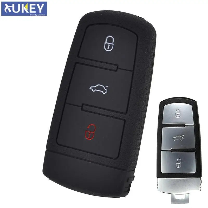 Fit For Vw Volkswagen Cc Passat CC b6 b7 Styling Protector Shell Skin Holder 3 Button Silicone Key Fob Case Cover