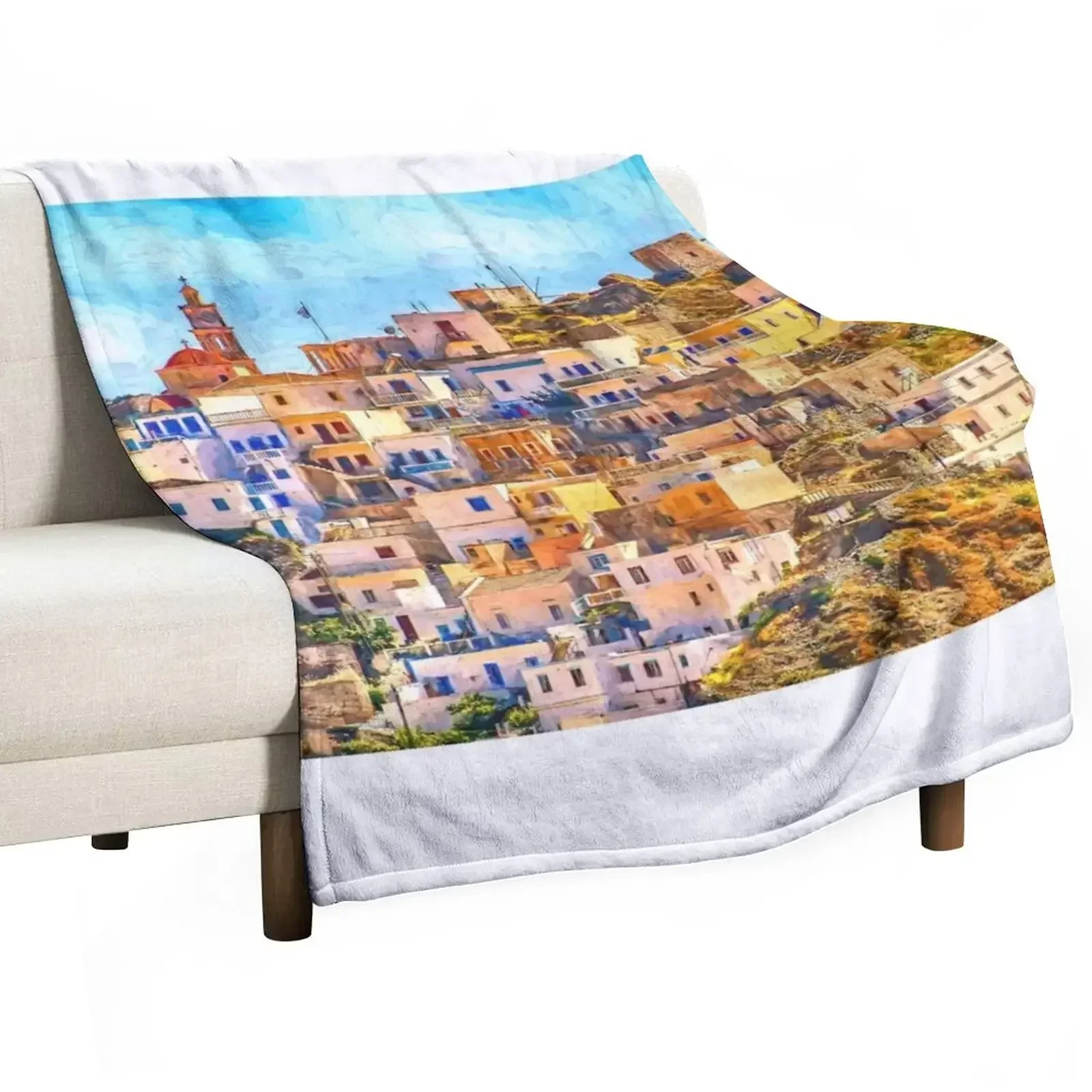 

Karpathos Island Homes Throw Blanket Extra Large Throw Moving Blankets