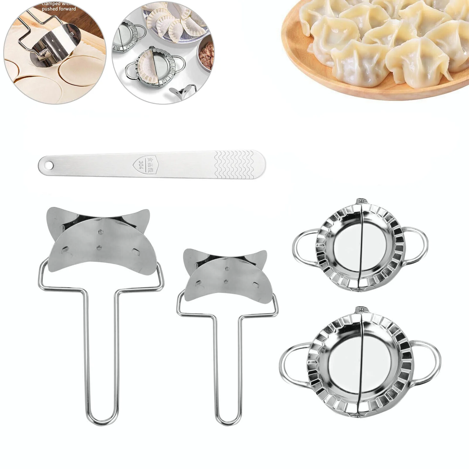 DIY Dumpling Mould Stainless Steel Dumpling Maker Dough Cutter Lazy Must-Ravioli Making Mold Jiaozi Maker Pastry Accessories