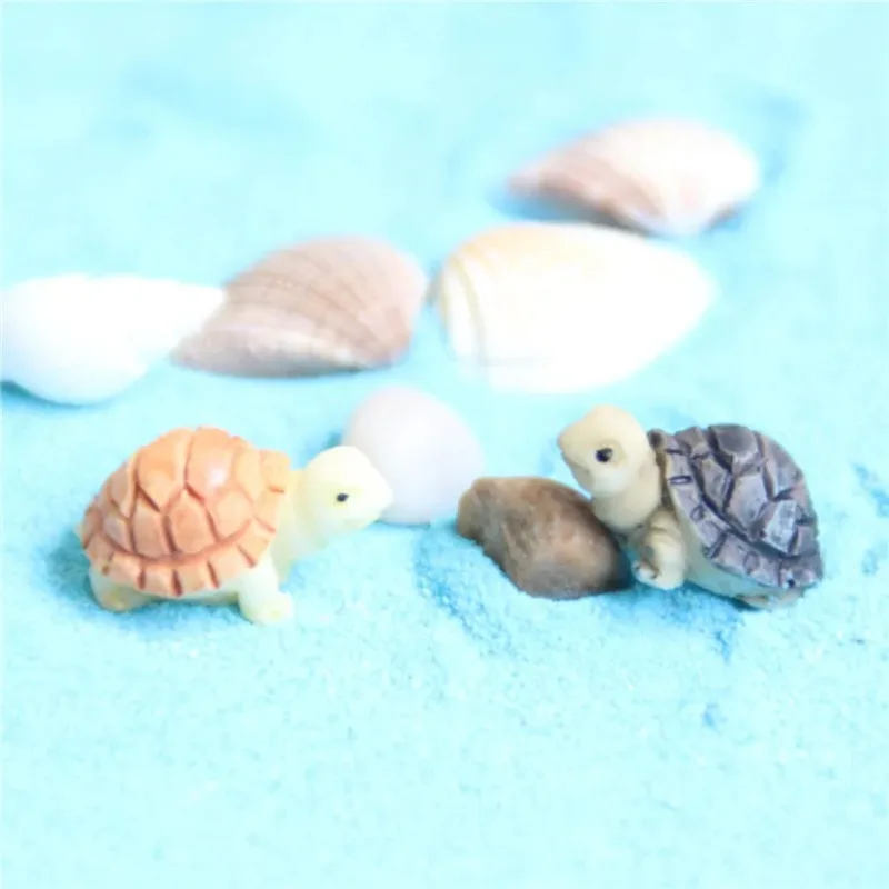 2pcs/set Fish Tank Decoration Simulation Turtle Aquarium Accessories Cute Resin Tortoise for Ornament  Aquarium Accessories