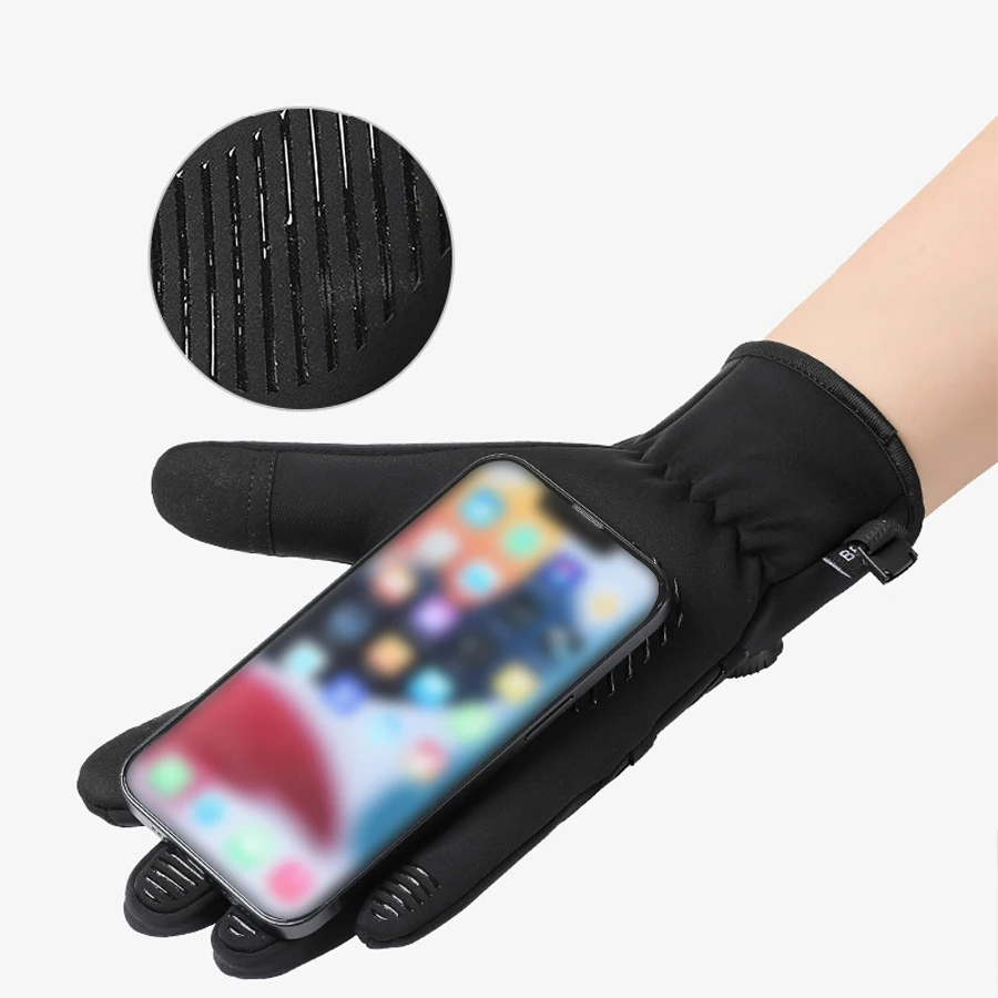 男性用スポーツグローブ、秋と冬、タッチスクリーン、防風、暖かい、スキー、アウトドアサイクリンググローブ