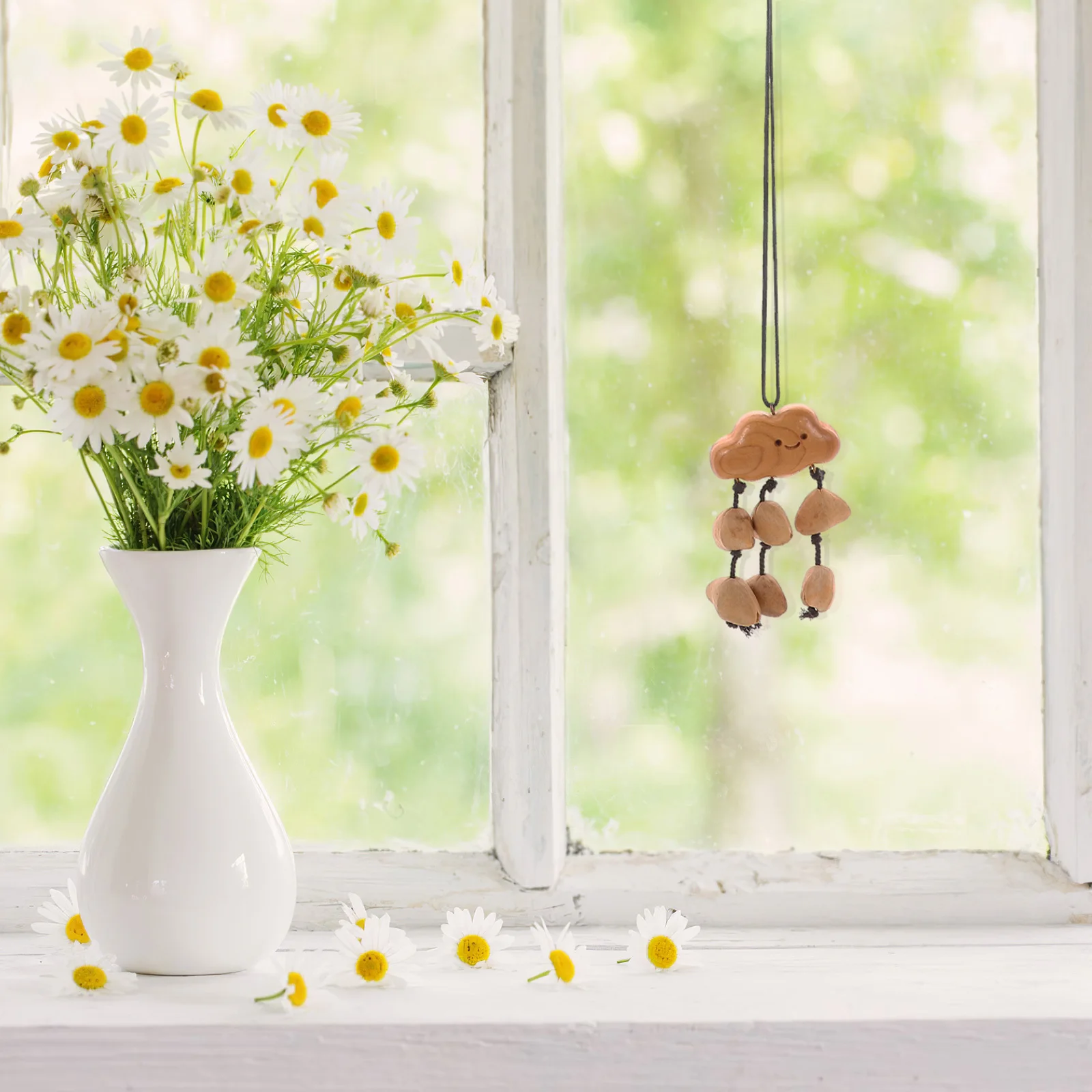 

Unique Cloud Car Mirror Pendant Rattle Sound Interior Decoration Versatile Hanging Ornament for Car Home Office Festival Gift