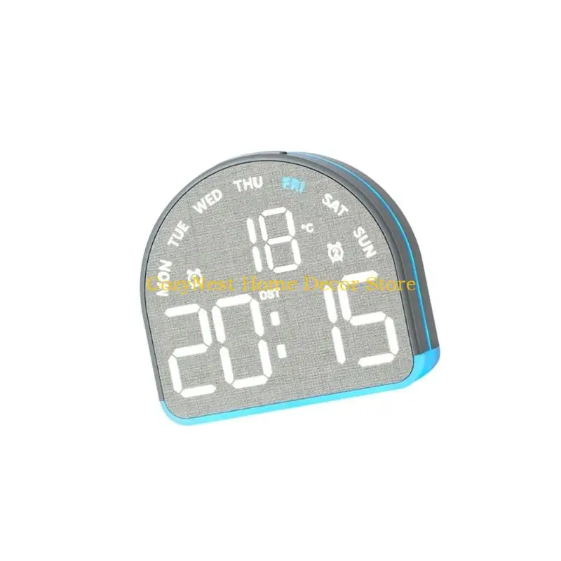 92MF Alarm Clocks for Bedroom Digital Desk Clock for Bedside Nightstands Digital Alarm Clock with Day of Week Duals Alarm Clock