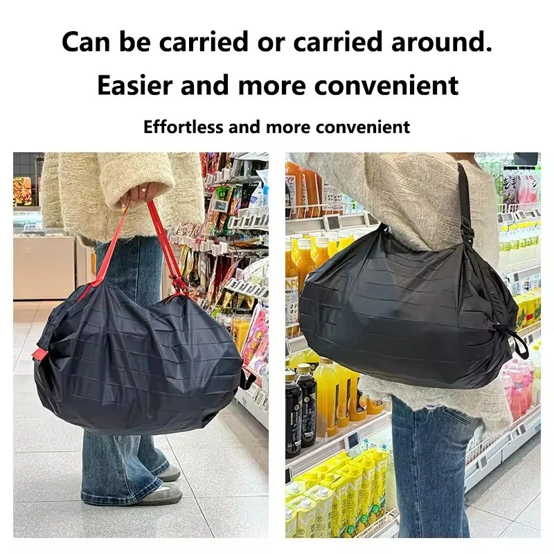 Durable Waterproof Foldable Shopping Bag Reusable Grocery Tote Large Capacity Portable Eco-friendly Bag for Supermarket Home Use