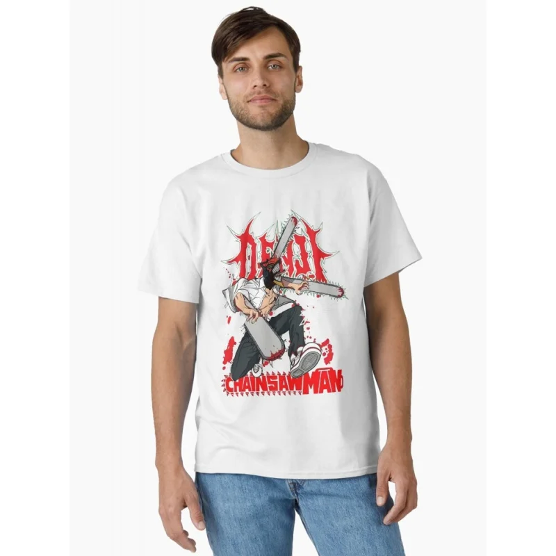

Denji Chainsaw Man Anime Gift t shirt 0326 DEVIL HUNTER Graphic Tee 100% cotton print Y2K clothes Large size Tops